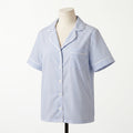 Pijama Blue Stripes Short - blusa manga corta vista frontal