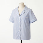 Pijama Blue Stripes Short - blusa manga corta vista frontal