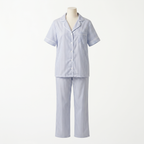 Pijama Blue Stripes - conjunto manga corta blusa y pantalón
