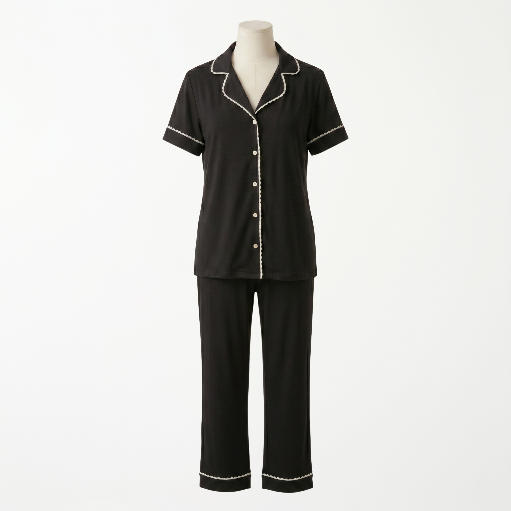 Pijama Classic Noir - conjunto blusa manga corta y pantalón largo