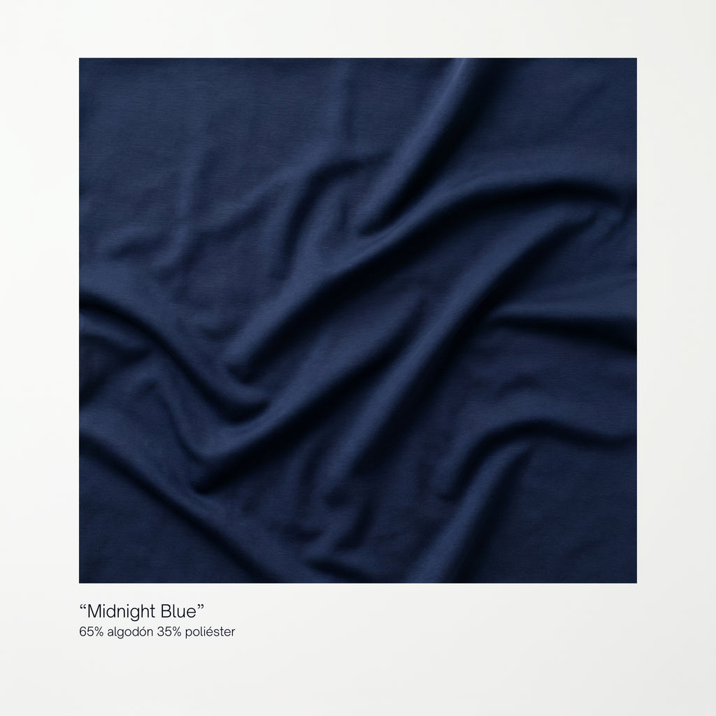 Pijama Midnight Blue - detalle de tela azul