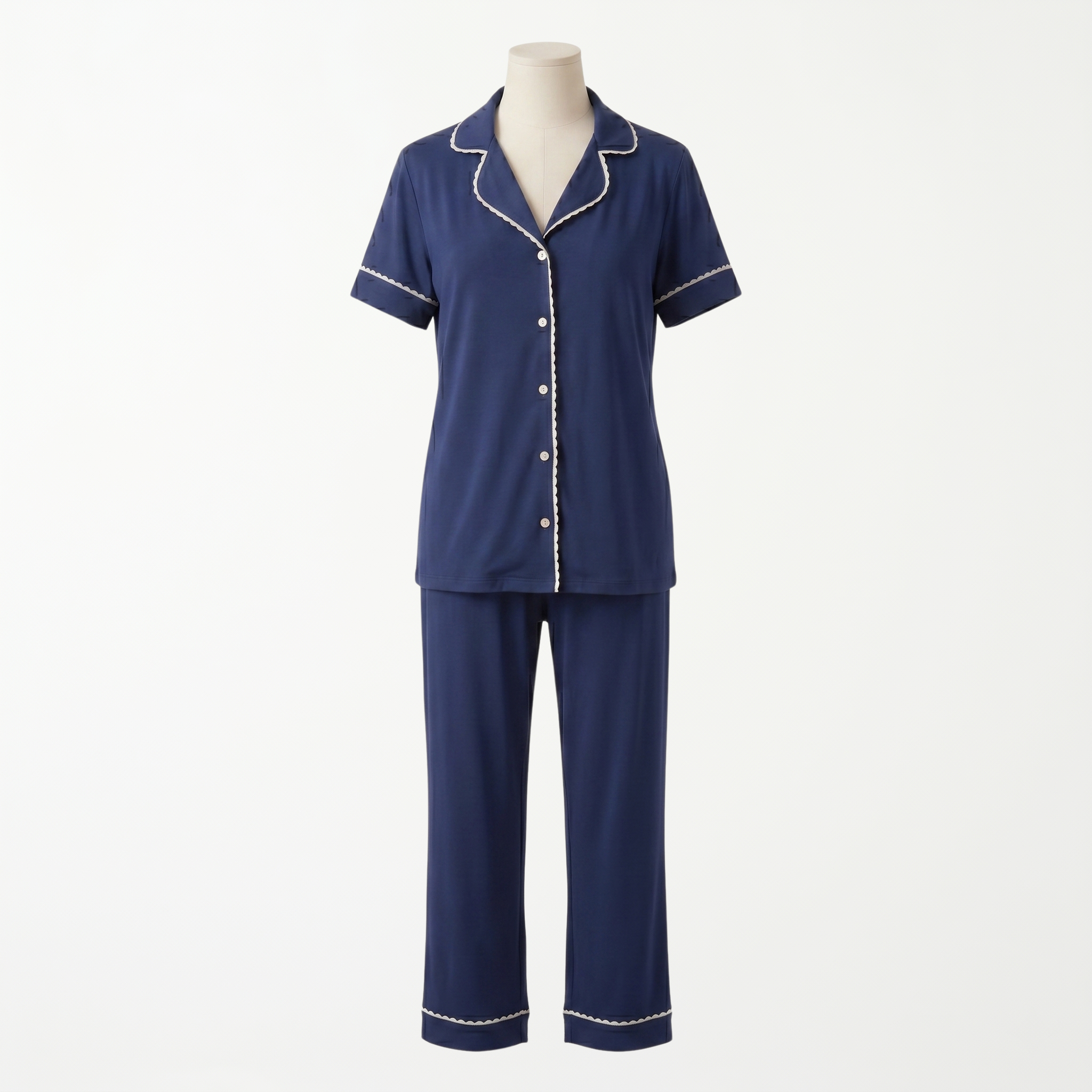 Pijama Midnight Blue - conjunto blusa manga corta y pantalón largo