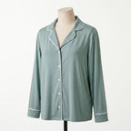 Pijama Verde Aqua - blusa manga larga vista frontal