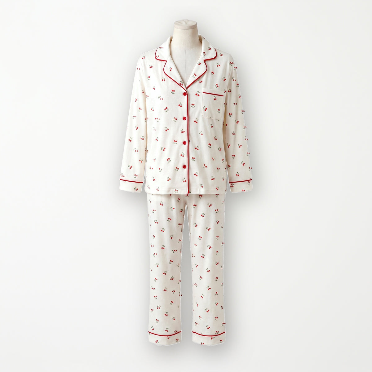 Pijama Cherry - conjunto manga larga, blusa y pantalón