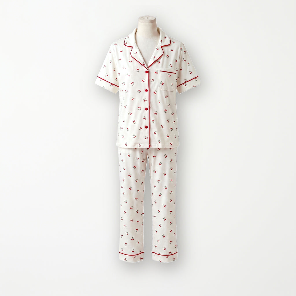 Pijama Cherry - conjunto manga corta, blusa y pantalón